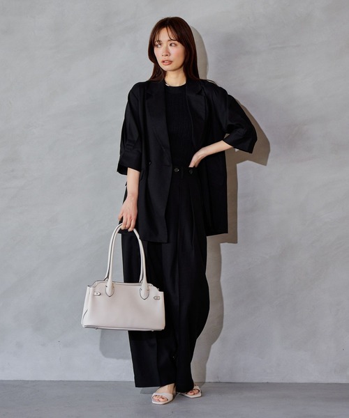 mysty woman(ミスティウーマン)の「デザインボタンストレートパンツ 666539(その他パンツ・レディース・ダークオレンジ/ブラック/ベージュ・SMALL/MEDIUM)」の6枚目の写真