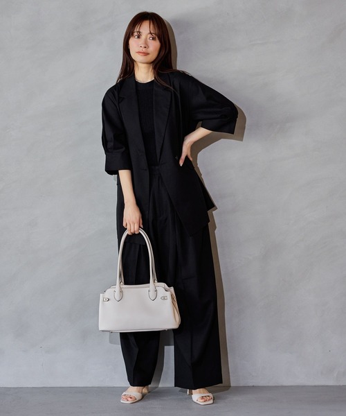 mysty woman(ミスティウーマン)の「デザインボタンストレートパンツ 666539(その他パンツ・レディース・ダークオレンジ/ブラック/ベージュ・SMALL/MEDIUM)」の8枚目の写真