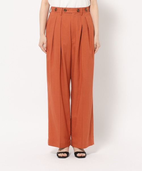 mysty woman(ミスティウーマン)の「デザインボタンストレートパンツ 666539(その他パンツ・レディース・ダークオレンジ/ブラック/ベージュ・SMALL/MEDIUM)」の17枚目の写真