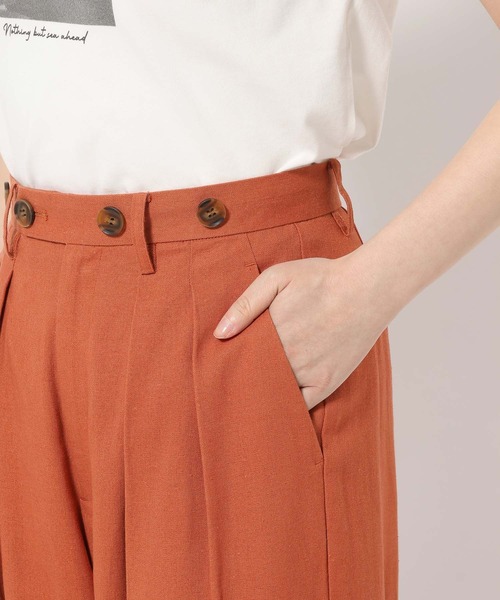mysty woman(ミスティウーマン)の「デザインボタンストレートパンツ 666539(その他パンツ・レディース・ダークオレンジ/ブラック/ベージュ・SMALL/MEDIUM)」の21枚目の写真