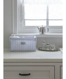 MAISON DE ROOMROOM（メゾンドルームルーム）の「ロリキルミファブリックバスケット（ブルー）（収納グッズ）」