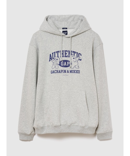 GAP(ギャップ)の「◆ガチャピン・ムック ヴィンテージソフト リラックスフィット パーカー(パーカー・メンズ・グレー系その他/ネイビー/グレー系その他2/ライトグレー・XL/L/XS/M/S)」の3枚目の写真