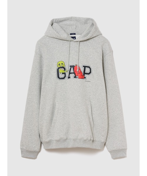 GAP(ギャップ)の「◆ガチャピン・ムック ヴィンテージソフト リラックスフィット パーカー(パーカー・メンズ・グレー系その他/ネイビー/グレー系その他2/ライトグレー・XL/L/XS/M/S)」の4枚目の写真