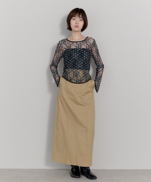 leimn（レイムン）の「ドットレースチュールシアートップス（Tシャツ/カットソー・レディース・ホワイト/ブラック・FREE）」の22枚目の写真