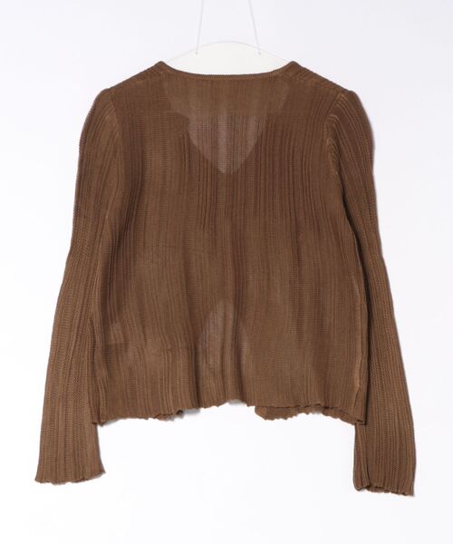 WESTSEA(ウエストシー)の「前開き風 リブニットトップス Vネック 透け感ニット(ニット/セーター・レディース・ブラック/オフホワイト/ブラウン・FREE)」の19枚目の写真