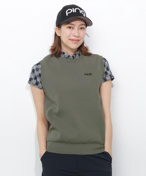 PING(ピン)の「【PING APPAREL】ニットベスト <GOLD> (LADIES)(ベスト・レディース・ホワイト/グレー/ブラック・LL/L/S/M)」の3枚目の写真