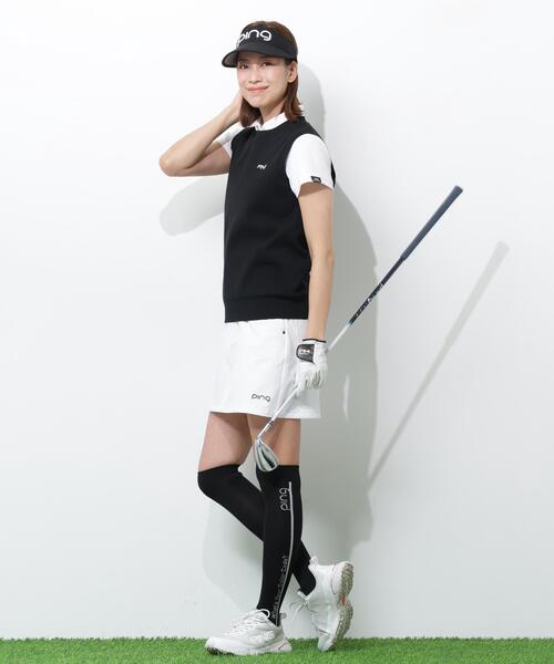 PING(ピン)の「【PING APPAREL】ニットベスト <GOLD> (LADIES)(ベスト・レディース・ホワイト/グレー/ブラック・LL/L/S/M)」の4枚目の写真