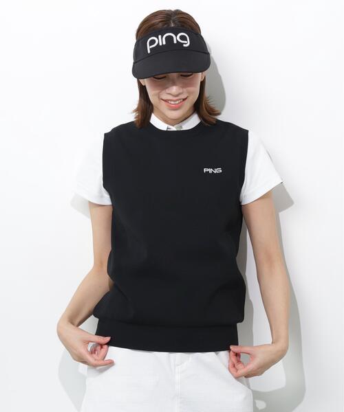 PING(ピン)の「【PING APPAREL】ニットベスト <GOLD> (LADIES)(ベスト・レディース・ホワイト/グレー/ブラック・LL/L/S/M)」の5枚目の写真