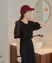 Kastane | 【WEB限定/2サイズ展開/低身長サイズ】カットレースギャザーワンピース(ワンピース)