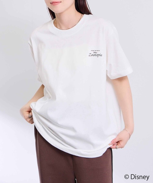 Disney（ディズニー）の「【Disney / ディズニー】キャラクター モノトーン線画プリントTシャツ（Tシャツ/カットソー・メンズ・ホワイト系1/ホワイト系2/ホワイト系3・S/M/L/XL）」の5枚目の写真