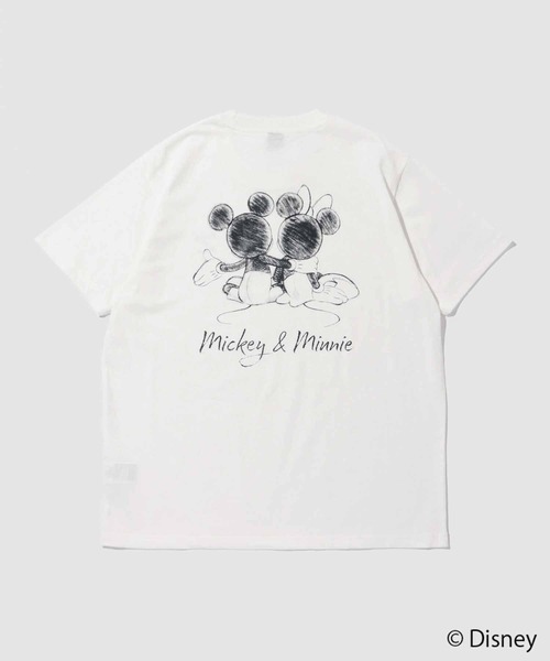 Disney（ディズニー）の「【Disney / ディズニー】キャラクター モノトーン線画プリントTシャツ（Tシャツ/カットソー・メンズ・ホワイト系1/ホワイト系2/ホワイト系3・S/M/L/XL）」の11枚目の写真