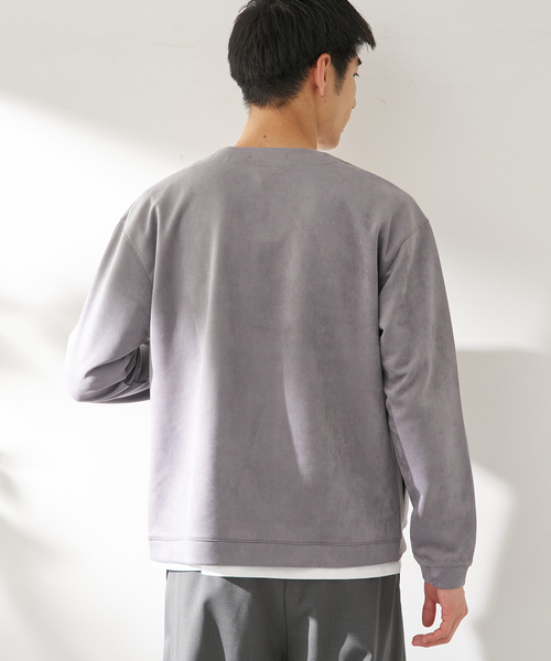 B.C STOCK（ベーセーストック）の「ライトスウェードトッパーカーディガン（カーディガン/ボレロ・メンズ・グレー/ベージュ/ネイビー/ブルー系その他・MEDIUM/LARGE）」の8枚目の写真