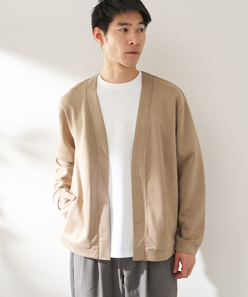 B.C STOCK（ベーセーストック）の「ライトスウェードトッパーカーディガン（カーディガン/ボレロ・メンズ・グレー/ベージュ/ネイビー/ブルー系その他・MEDIUM/LARGE）」の10枚目の写真