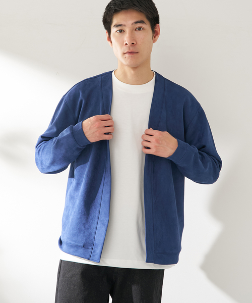 B.C STOCK（ベーセーストック）の「ライトスウェードトッパーカーディガン（カーディガン/ボレロ・メンズ・グレー/ベージュ/ネイビー/ブルー系その他・MEDIUM/LARGE）」の14枚目の写真