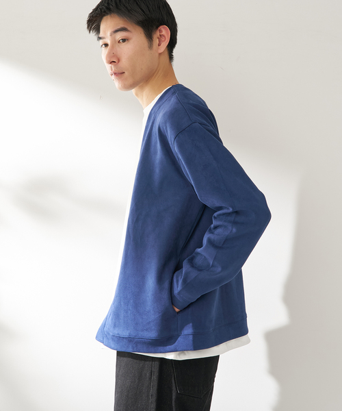 B.C STOCK（ベーセーストック）の「ライトスウェードトッパーカーディガン（カーディガン/ボレロ・メンズ・グレー/ベージュ/ネイビー/ブルー系その他・MEDIUM/LARGE）」の15枚目の写真