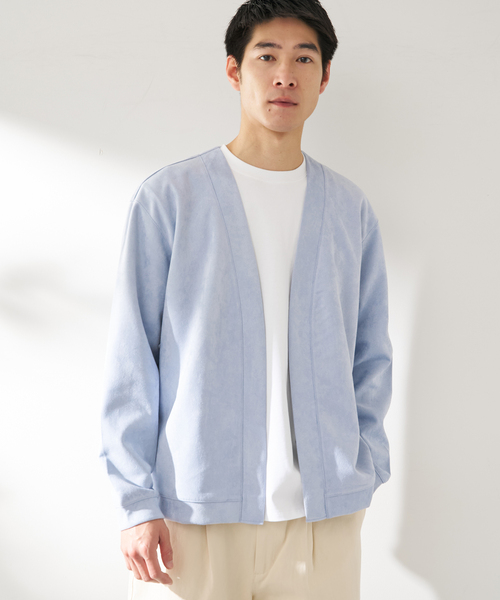 B.C STOCK（ベーセーストック）の「ライトスウェードトッパーカーディガン（カーディガン/ボレロ・メンズ・グレー/ベージュ/ネイビー/ブルー系その他・MEDIUM/LARGE）」の18枚目の写真