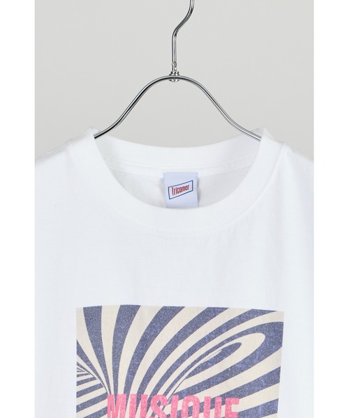 ottilie（オティーリエ）の「【 TRICOMER / トリコメル 】 MUSIQUE BOUTIQUE  / ミュージックブティック　Tシャツ（Tシャツ/カットソー・レディース・ホワイト/ブラック・FREE）」の5枚目の写真