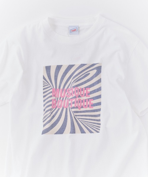 ottilie(オティーリエ)の「【 TRICOMER / トリコメル 】 MUSIQUE BOUTIQUE / ミュージックブティック Tシャツ(Tシャツ/カットソー・レディース・ホワイト/ブラック・FREE)」の6枚目の写真