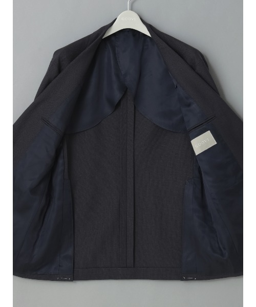 GOOVI（グービ）の「GOOVI／ジャケット／ハイツイストトロピカルウール／無地（スーツジャケット・メンズ・ネイビー・3/2/1）」の7枚目の写真