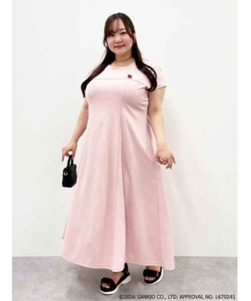 sanrio（サンリオ）の「＜大きいサイズ＞【ハローキティ】Aラインフレアカットワンピース marun（ワンピース・レディース・ピンク/ブラック・5L/4L/3L/LL/L）」の20枚目の写真