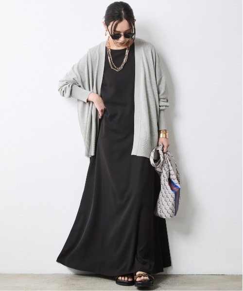 CHIC STYLE(シックスタイル)の「Aライン5分袖マキシワンピース<大きいサイズ有>シックスタイル(ワンピース・レディース・ターコイズブルー/ブラック・L/M/5L/4L/3L/LL)」の16枚目の写真