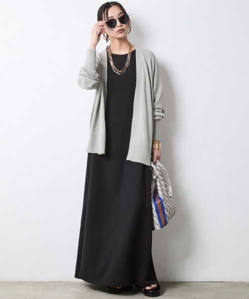 CHIC STYLE(シックスタイル)の「Aライン5分袖マキシワンピース<大きいサイズ有>シックスタイル(ワンピース・レディース・ターコイズブルー/ブラック・L/M/5L/4L/3L/LL)」の17枚目の写真