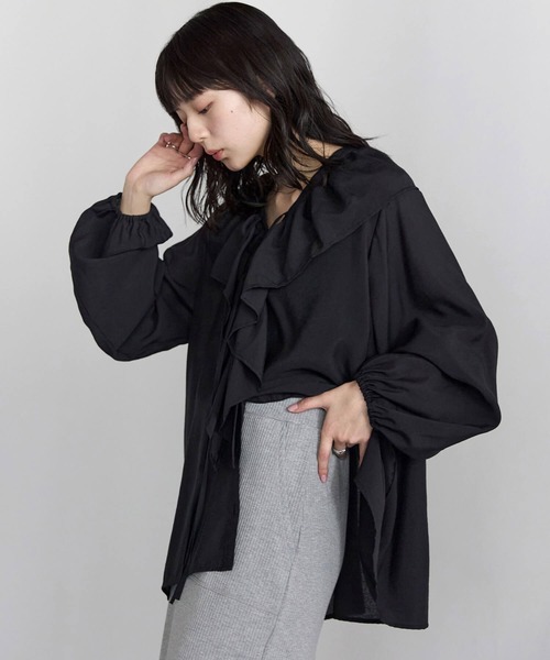 pocket（ポケット）の「フリルブラウス（シャツ/ブラウス・レディース・ブルー系その他/オフホワイト/ブラック・FREE）」の21枚目の写真