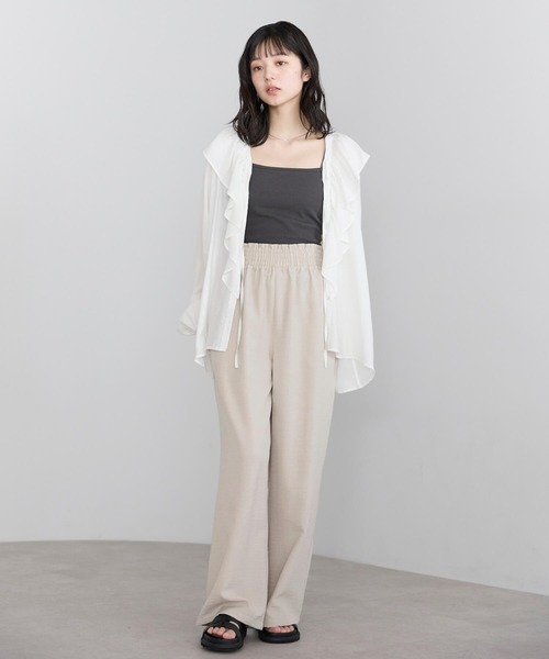 pocket（ポケット）の「フリルブラウス（シャツ/ブラウス・レディース・ブルー系その他/オフホワイト/ブラック・FREE）」の9枚目の写真