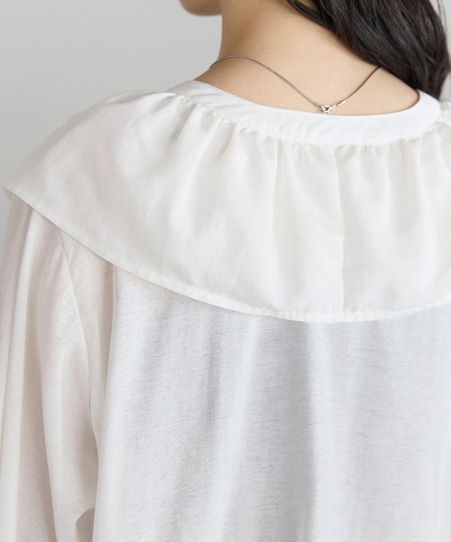 pocket（ポケット）の「フリルブラウス（シャツ/ブラウス・レディース・ブルー系その他/オフホワイト/ブラック・FREE）」の18枚目の写真