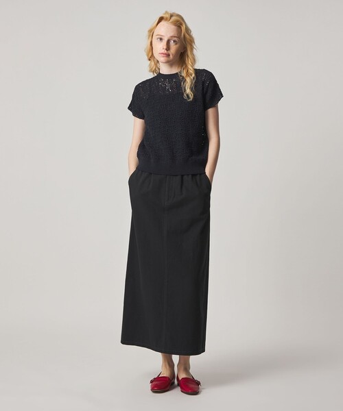 Steven Alan（スティーブンアラン）の「＜Steven Alan＞ハンド ニット ショートスリーブ プルオーバー（ニット/セーター・レディース・オフホワイト/ネイビー・FREE）」の15枚目の写真