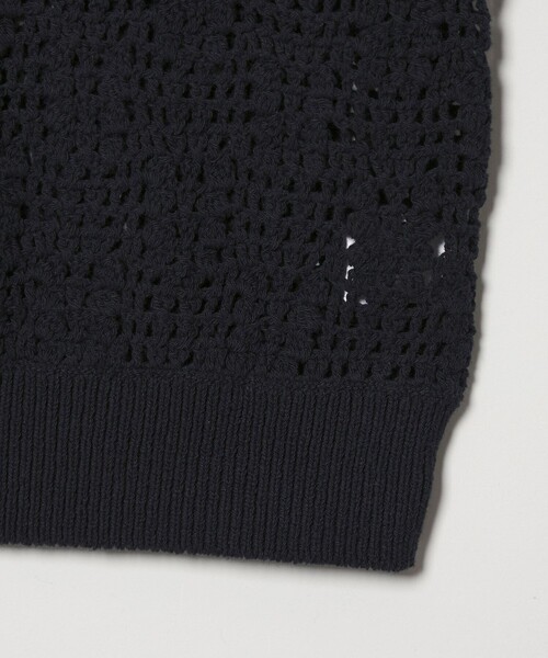 Steven Alan（スティーブンアラン）の「＜Steven Alan＞ハンド ニット ショートスリーブ プルオーバー（ニット/セーター・レディース・オフホワイト/ネイビー・FREE）」の9枚目の写真