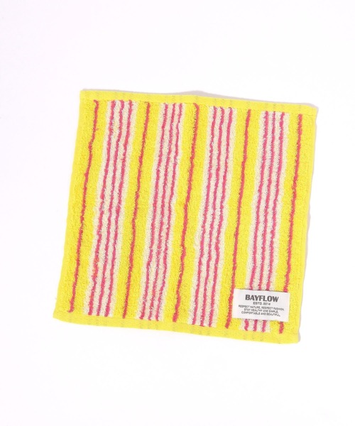 BAYFLOW(ベイフロー)の「BFハンドタオル(ランダムストライプ)25×25(ハンカチ/ハンドタオル・レディース・イエロー/ブラウン/ブルー/ピンク/ライトグレー・0)」の16枚目の写真