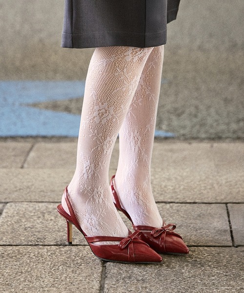 CHARLES & KEITH(チャールズ & キース)の「Kaleen カリーン スリングバックスティレット(パンプス・レディース・レッド/アイボリー/ブラック・25.5cm/25cm/24.5cm/23.5cm/23cm/22.5cm)」の3枚目の写真