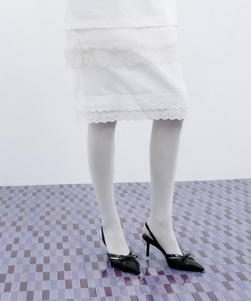 CHARLES & KEITH(チャールズ & キース)の「Kaleen カリーン スリングバックスティレット(パンプス・レディース・レッド/アイボリー/ブラック・25.5cm/25cm/24.5cm/23.5cm/23cm/22.5cm)」の1枚目の写真