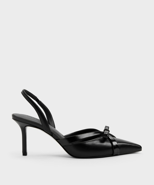 CHARLES & KEITH(チャールズ & キース)の「Kaleen カリーン スリングバックスティレット(パンプス・レディース・レッド/アイボリー/ブラック・25.5cm/25cm/24.5cm/23.5cm/23cm/22.5cm)」の6枚目の写真