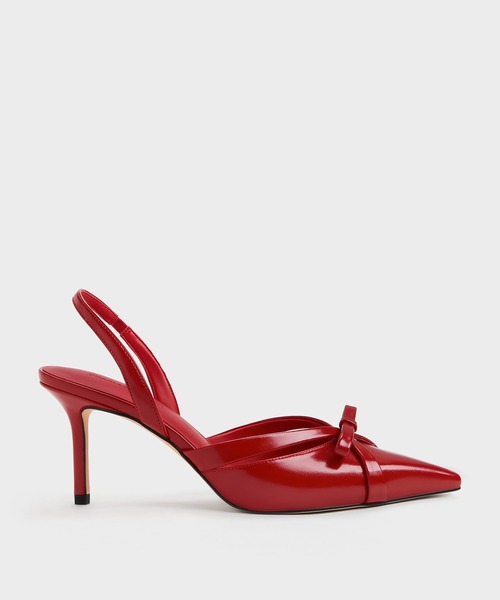 CHARLES & KEITH(チャールズ & キース)の「Kaleen カリーン スリングバックスティレット(パンプス・レディース・レッド/アイボリー/ブラック・25.5cm/25cm/24.5cm/23.5cm/23cm/22.5cm)」の12枚目の写真