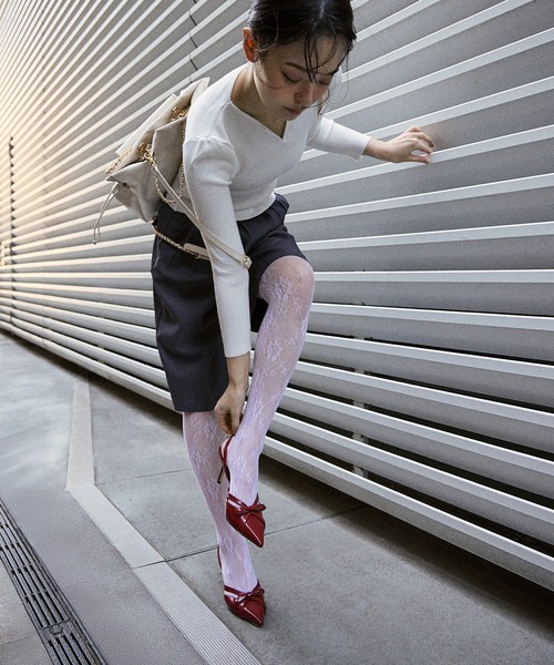 CHARLES & KEITH(チャールズ & キース)の「Kaleen カリーン スリングバックスティレット(パンプス・レディース・レッド/アイボリー/ブラック・25.5cm/25cm/24.5cm/23.5cm/23cm/22.5cm)」の7枚目の写真
