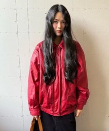 lanan select（ラナンセレクト）の「PUレザーBIGシルエットブルゾン（ブルゾン）」