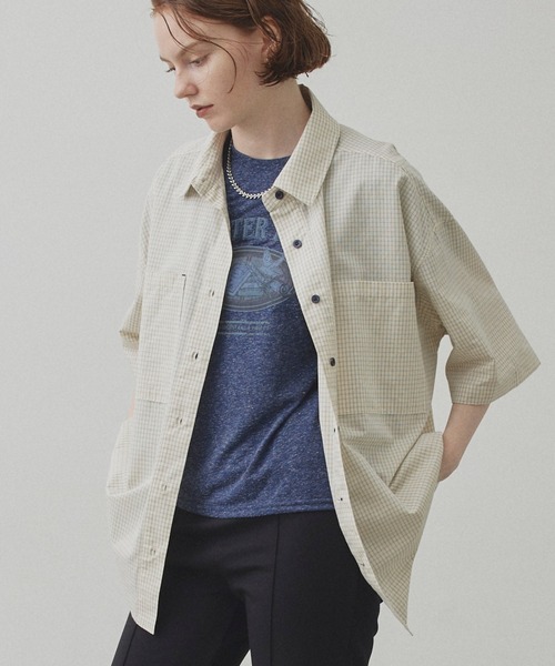 Big Pocket Check Overshirt — большая рубашка‑оверсайз с накладными карманами