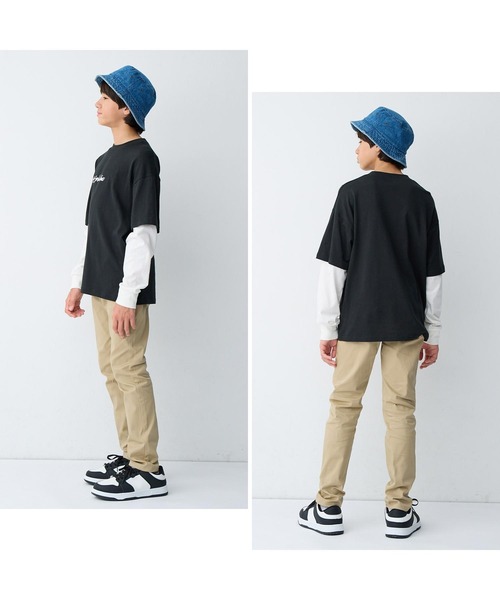 Belle Maison(ベルメゾン)の「定番ストレッチストレートロングパンツ(その他パンツ・キッズ・ベージュ/ネイビー/カーキ/ブラック・175/170)」の8枚目の写真