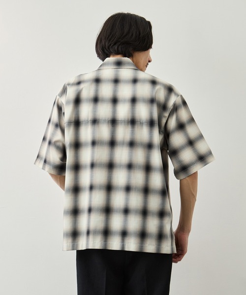 CITY TOKYO(シティトウキョウ)の「【CITY TOKYO】ソフトドレープオンブレチェックS/Sシャツ(シャツ/ブラウス・メンズ・ブラック/ライトブルー/ホワイト・1/2)」の13枚目の写真