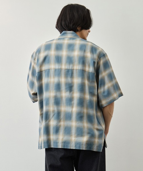 CITY TOKYO(シティトウキョウ)の「【CITY TOKYO】ソフトドレープオンブレチェックS/Sシャツ(シャツ/ブラウス・メンズ・ブラック/ライトブルー/ホワイト・1/2)」の17枚目の写真