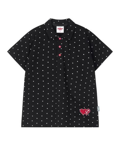Video Jockey(ビデオジョッキー)の「VIDEO JOCKEY/ドットポロトップス(Tシャツ/カットソー・レディース・ブラック/ホワイト・X-SMALL)」の9枚目の写真