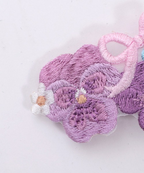 Chalmiere（シャルミエール）の「パンジー刺繍クリップセット（チャーム・レディース・ラベンダー・FREE）」の7枚目の写真