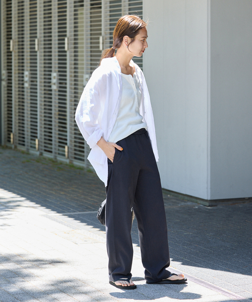 FRAMeWORK(フレームワーク)の「≪追加≫CHAMPION/チャンピオン 別注JERSEY EASYパンツ(スウェットパンツ・レディース・キャメル/ブラック・FREE)」の5枚目の写真