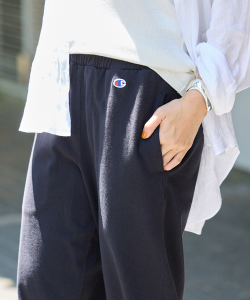 FRAMeWORK(フレームワーク)の「≪追加≫CHAMPION/チャンピオン 別注JERSEY EASYパンツ(スウェットパンツ・レディース・キャメル/ブラック・FREE)」の9枚目の写真