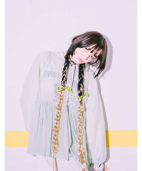 Little sunny bite(リトルサニーバイト)の「【8】【it】【Little Sunny Bite 】tulle girly tunick(シャツ/ブラウス・レディース・ピンク/グリーン/ブラック・MEDIUM/SMALL)」の3枚目の写真