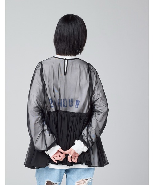 Little sunny bite(リトルサニーバイト)の「【8】【it】【Little Sunny Bite 】tulle girly tunick(シャツ/ブラウス・レディース・ピンク/グリーン/ブラック・MEDIUM/SMALL)」の13枚目の写真