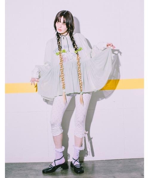 Little sunny bite(リトルサニーバイト)の「【8】【it】【Little Sunny Bite 】tulle girly tunick(シャツ/ブラウス・レディース・ピンク/グリーン/ブラック・MEDIUM/SMALL)」の10枚目の写真