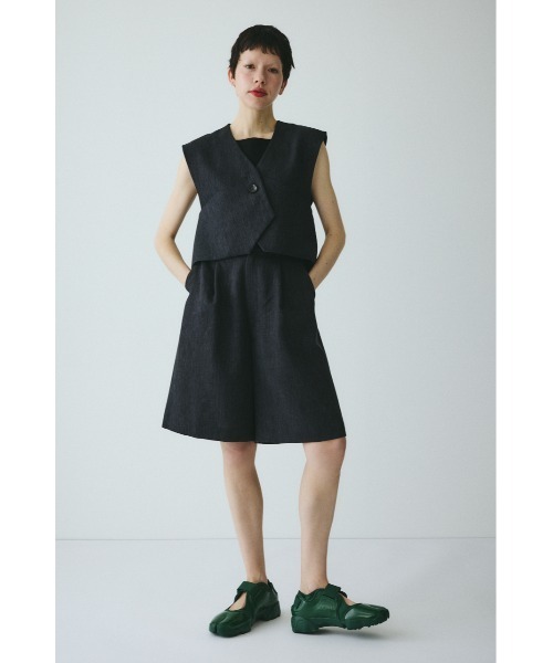 HeRIN.CYE(ヘリンドットサイ)の「Tweed butcher vest / ツイードブッチャーベスト(ベスト・レディース・ブラック/ライトブルー/ベージュ・FREE)」の5枚目の写真
